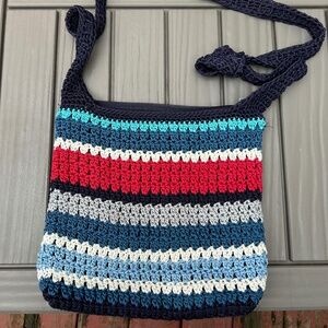 The SAK Amberly crochet Marina stripe